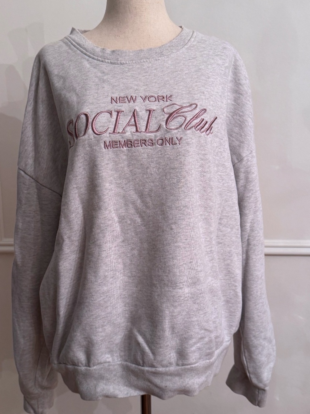Garage New York Social Club Members Only Embroidered Sweatshirt Fits L/XL